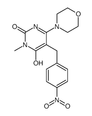 6-HYDROXY-1-METHYL-4-MORPHOLIN-4-YL-5-(4-NITROBENZYL)-1H-PYRIMIDIN-2-ONE结构式