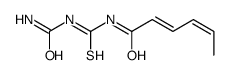 N-(carbamoylcarbamothioyl)hexa-2,4-dienamide Structure