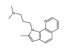 N,N-dimethyl-3-(2-methylpyrrolo[3,2-h]quinolin-1-yl)propan-1-amine结构式