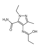2-ethyl-5-methyl-4-(propanoylamino)pyrazole-3-carboxamide Structure