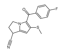 5-(4-fluorobenzoyl)-6-methylthio-1,2-dihydro-3H-pyrrolo[1,2-a]-pyrrole-1-carbonitrile结构式