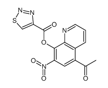 (5-acetyl-7-nitroquinolin-8-yl) thiadiazole-4-carboxylate Structure