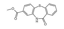 methyl 11-oxo-10,11-dihydrodibenzo[b,f][1,4]-thiazepine-8-carboxylate结构式
