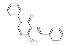 5-(benzylideneamino)-6-methyl-3-phenyl-pyrimidin-4-one structure