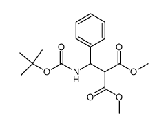 2-(tert-butoxycarbonylamino-phenyl-methyl)-malonic acid dimethyl ester Structure