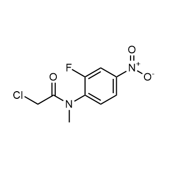 2-氯-N-(2-氟-4-硝基苯基)-N-甲基乙酰胺结构式