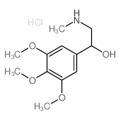 alpha-((Methylamino)methyl)-3,4,5-trimethoxy-benzyl alcohol hydrochloride Structure