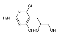 3-(2-amino-4,6-dichloropyrimidin-5-yl)-propane-1,2-diol结构式