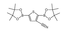 3-Thiophenecarbonitrile, 2,5-bis(4,4,5,5-tetramethyl-1,3,2-dioxaborolan-2-yl) Structure