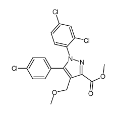 methyl 5-(4-chlorophenyl)-1-(2,4-dichlorophenyl)-4-(methoxymethyl)-1H-pyrazole-3-carboxylate结构式