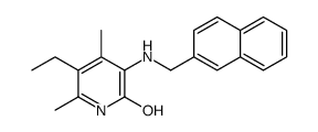 5-ethyl-4,6-dimethyl-3-(naphthalen-2-ylmethylamino)-1H-pyridin-2-one Structure