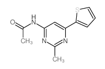 N-(2-methyl-6-thiophen-2-yl-pyrimidin-4-yl)acetamide Structure