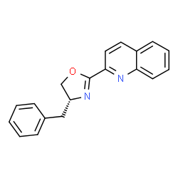 (R)-4-苄基-2-(喹啉-2-基)-4,5-二氢恶唑结构式