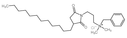 [benzyldimethyl[3-[3-(dodecyl)-2,5-dioxopyrrolidine-1-yl]propyl]ammonium] chloride结构式