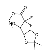 D-THREO-PENTONIC ACID, 2-DEOXY-2,2-DIFLUORO-4,5-O-(1-METHYLETHYLIDENE)-, ETHYL ESTER Structure