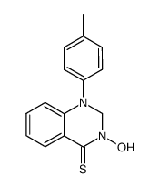 3-hydroxy-1-(p-tolyl)-2,3-dihydroquinazoline-4(1H)-thione结构式