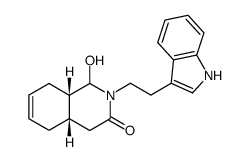 (4aS,8aS)-1-Hydroxy-2-[2-(1H-indol-3-yl)-ethyl]-1,4,4a,5,8,8a-hexahydro-2H-isoquinolin-3-one结构式