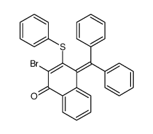 4-benzhydrylidene-2-bromo-3-phenylsulfanylnaphthalen-1-one结构式