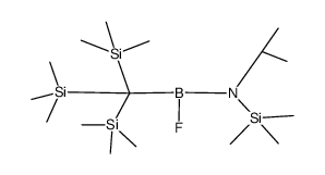 fluoro{isopropyl(trimethylsilyl)amino}{tris(trimethylsilyl)methyl}borane Structure