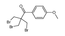 3-bromo-2,2-bis-bromomethyl-1-(4-methoxy-phenyl)-propan-1-one结构式