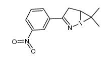 3-(m-nitrophenyl)-6,6-dimethyl-1,2-diazabicyclo[3.1.0]hex-2-ene结构式