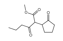 3-oxo-2-(2-oxo-cyclopentyl)-hexanoic acid methyl ester Structure