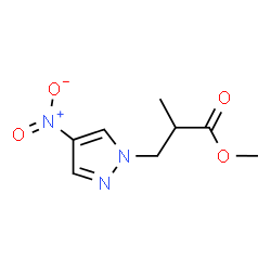 2-甲基-3-(4-硝基-1H-吡唑-1-基)丙酸甲酯结构式