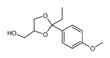 [2-Ethyl-2-(4-methoxyphenyl)-1,3-dioxolan-4-yl]methanol结构式