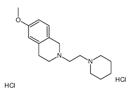 6-methoxy-2-(2-piperidin-1-ium-1-ylethyl)-1,2,3,4-tetrahydroisoquinolin-2-ium,dichloride Structure