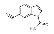 1-乙酰基-1H-吲哚-6-甲腈结构式