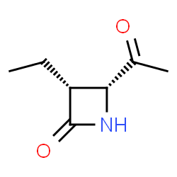 2-Azetidinone, 4-acetyl-3-ethyl-, (3R-cis)- (9CI) Structure