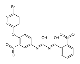 N-[[4-(6-bromopyridazin-3-yl)oxy-3-nitro-phenyl]carbamoyl]-2-nitro-ben zamide结构式