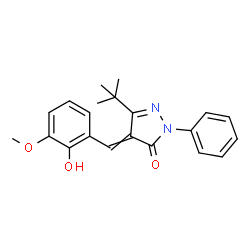 3-(TERT-BUTYL)-4-((2-HYDROXY-3-METHOXYPHENYL)METHYLENE)-1-PHENYL-2-PYRAZOLIN-5-ONE structure