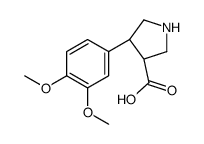 (3S,4R)-4-(3,4-dimethoxyphenyl)pyrrolidine-3-carboxylic acid Structure