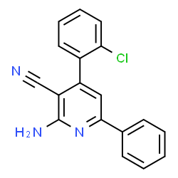 2-Amino-4-(2-chlorophenyl)-6-phenylnicotinonitrile结构式
