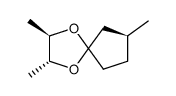 1,4-Dioxaspiro[4.4]nonane,2,3,7-trimethyl-,(2R,3R,7S)-(9CI) structure