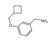 (3-(环丁基甲氧基)苯基)甲胺结构式