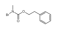 2-phenylethyl N-bromo-N-methylcarbamate结构式