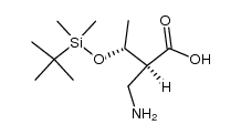 (2S,3R)-2-(aminomethyl)-3-((tert-butyldimethylsilyl)oxy)butanoic acid结构式