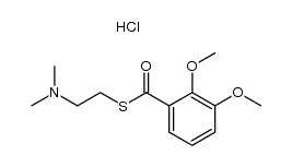 2,3-dimethoxybenzoyl-dimethylaminoethanthiol hydrochloride Structure