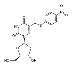 2'-deoxy-5-[1-(4-nitrophenylthio)ethyl]uridine结构式