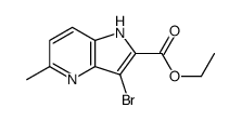 3-溴-5-甲基-4-氮杂吲哚-2-羧酸乙酯结构式