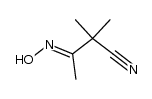 3-hydroxyimino-2,2-dimethyl-butyronitrile结构式