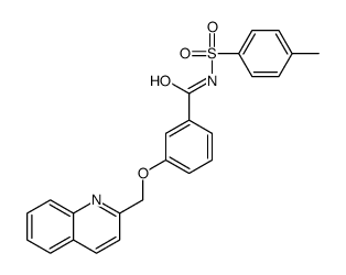 N-((4-methylphenyl)sulfonyl)-3-(2-quinolinylmethoxy)benzamide Structure