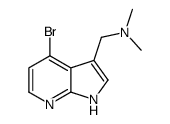 4-溴-N,N-二甲基-1H-吡咯并[2,3-B]吡啶-3-甲胺结构式