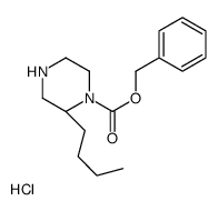 benzyl (2R)-2-butylpiperazine-1-carboxylate,hydrochloride Structure