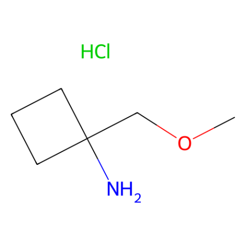 1-(methoxymethyl)cyclobutan-1-amine hydrochloride结构式