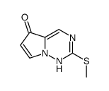 2-methylsulfanyl-1H-pyrrolo[2,1-f][1,2,4]triazin-5-one结构式