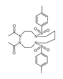 1-[2-Acetyl-5,10-bis-(toluene-4-sulfonyl)-1,2,5,10-tetraaza-cyclododec-1-yl]-ethanone结构式