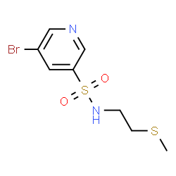 5-bromo-N-(2-(Methylthio)ethyl)pyridine-3-sulfonamide结构式